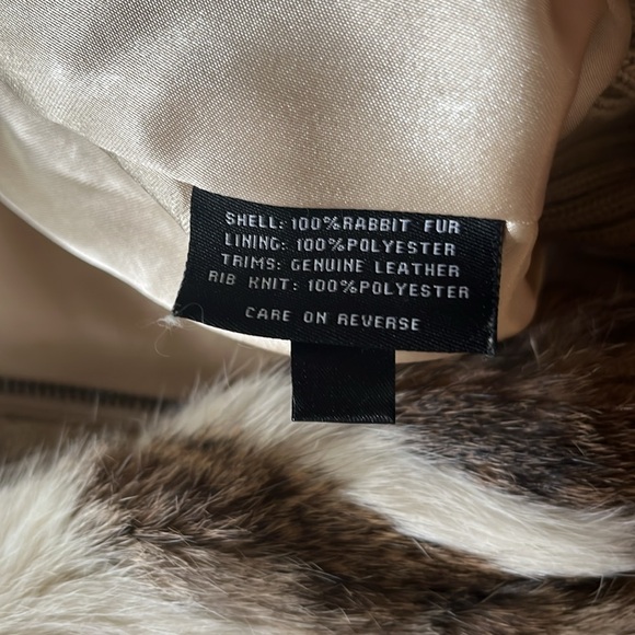 Rabbit fur bomber coat - Picture 8 of 10